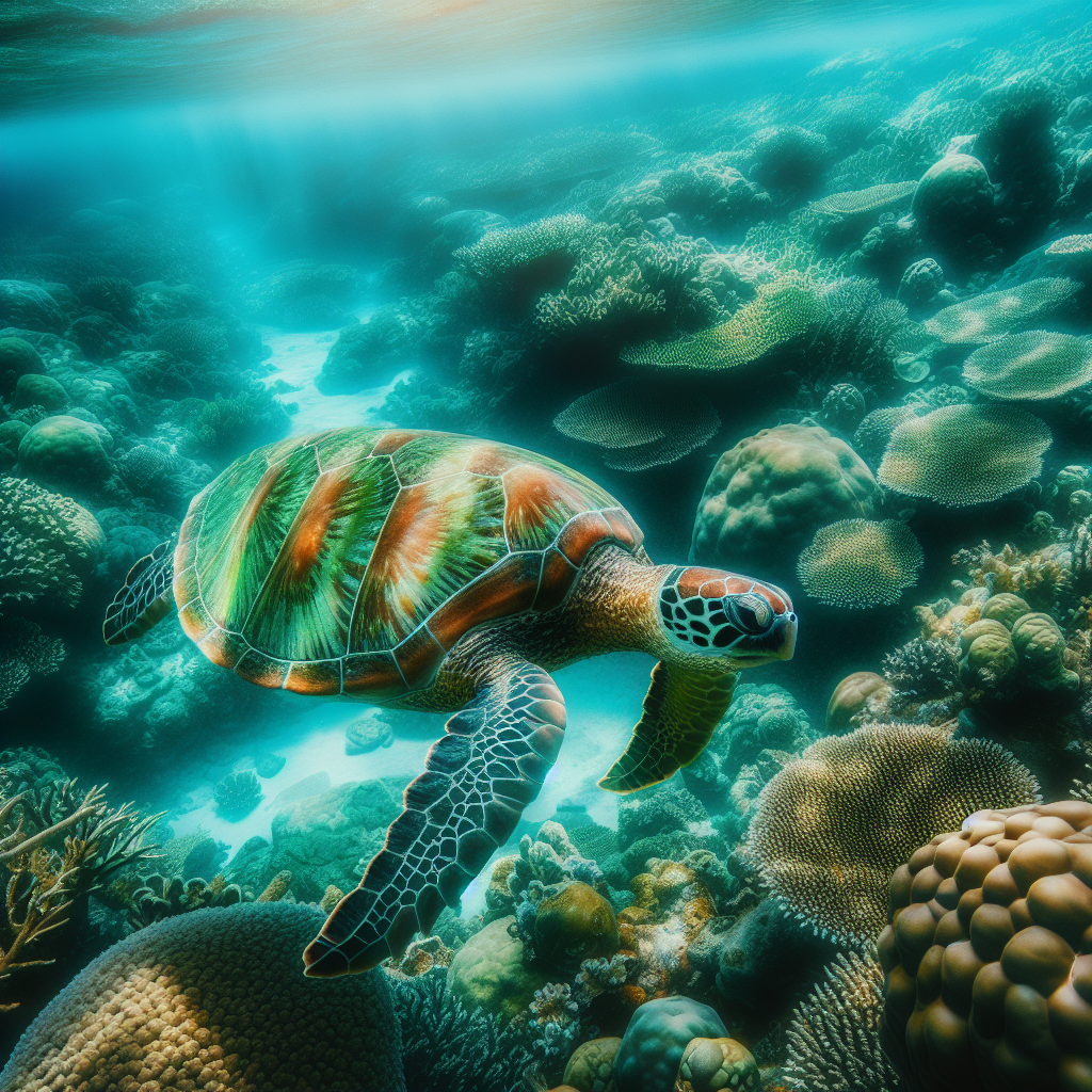 Turtle underwater